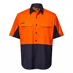 HIVIS VENTED SHORT SLEEVE RIPSTOP SHIRT HIVIS VENTED SHORT SLEEVE RIPSTOP SHIRT