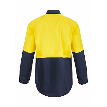 Food Industry Two Tone Long Sleeve Shit With Press Studs And No Pockets