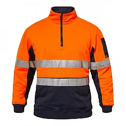 Hi Vis Two Tone Half Zip Pullover With Tape “RIDGE”