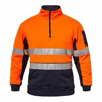 Hi Vis Two Tone Half Zip Pullover With Tape “RIDGE”