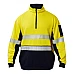 Hi Vis Half Zip Cotton Reflective Pullover