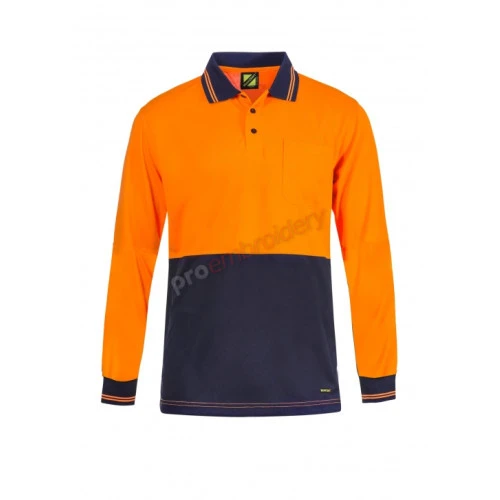 Work Craft HI VIS Light weight L/S micromesh POLO - WSP209 Work Craft HI VIS Light weight L/S micromesh POLO - WSP209