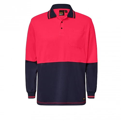 Work Craft Micromesh Polo With Pocket Long Sleeves - WSP202 Work Craft Micromesh Polo With Pocket Long Sleeves - WSP202