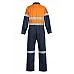 Hi Vis Two Tone Cotton Drill  Coveralls With Reflective Tape 