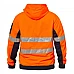 HI VIS Zipper Fleece Hoodie with Reflective Tape
