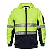 HI VIS Zipper Fleece Hoodie with Reflective Tape