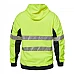 HI VIS Zipper Fleece Hoodie with Reflective Tape