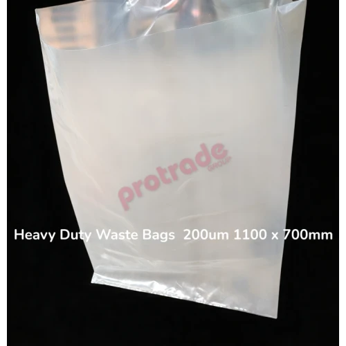 Extra Heavy Duty Waste Bag Clear 700mm X 1100mm X 200um