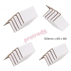 White Cardboard Corner Protectors 60x60x100mm – Pack of 400 White Cardboard Corner Protectors 60x60x100mm – Pack of 400